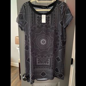 Minkpink black and white patterned dress - new